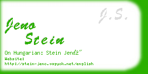 jeno stein business card